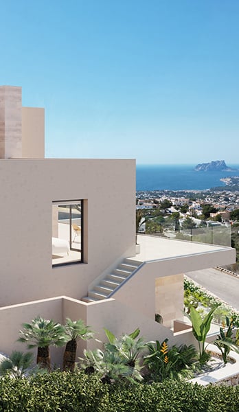Tiered villas that enhance the sea view